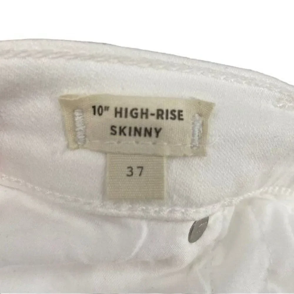 Madewell High Waist Button Fly Ankle Jeans Size 37 White NWT‎